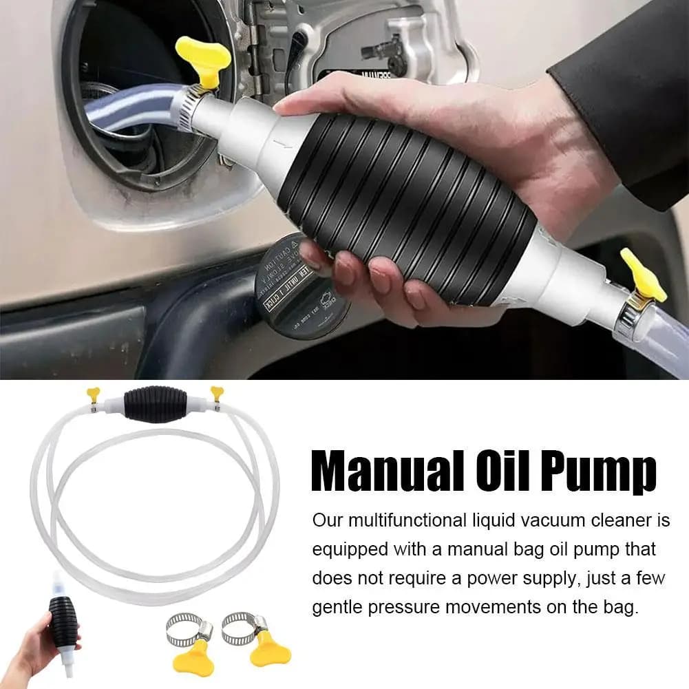 Manual Fuel Pump Car Emergency Liquid Extractor Siphon Hose Multifunctional Portable Oil Water Diesel Transfer Pump Kit 1/2/3M