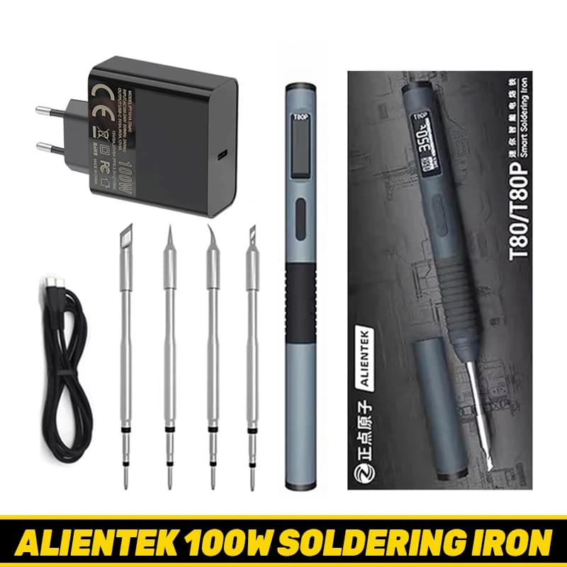ALIENTEK T80P/T80 Saldatore Elettrico 100W Display Digitale Sonno Automatico BGA Saldatore di Precisione Strumento di Riparazione