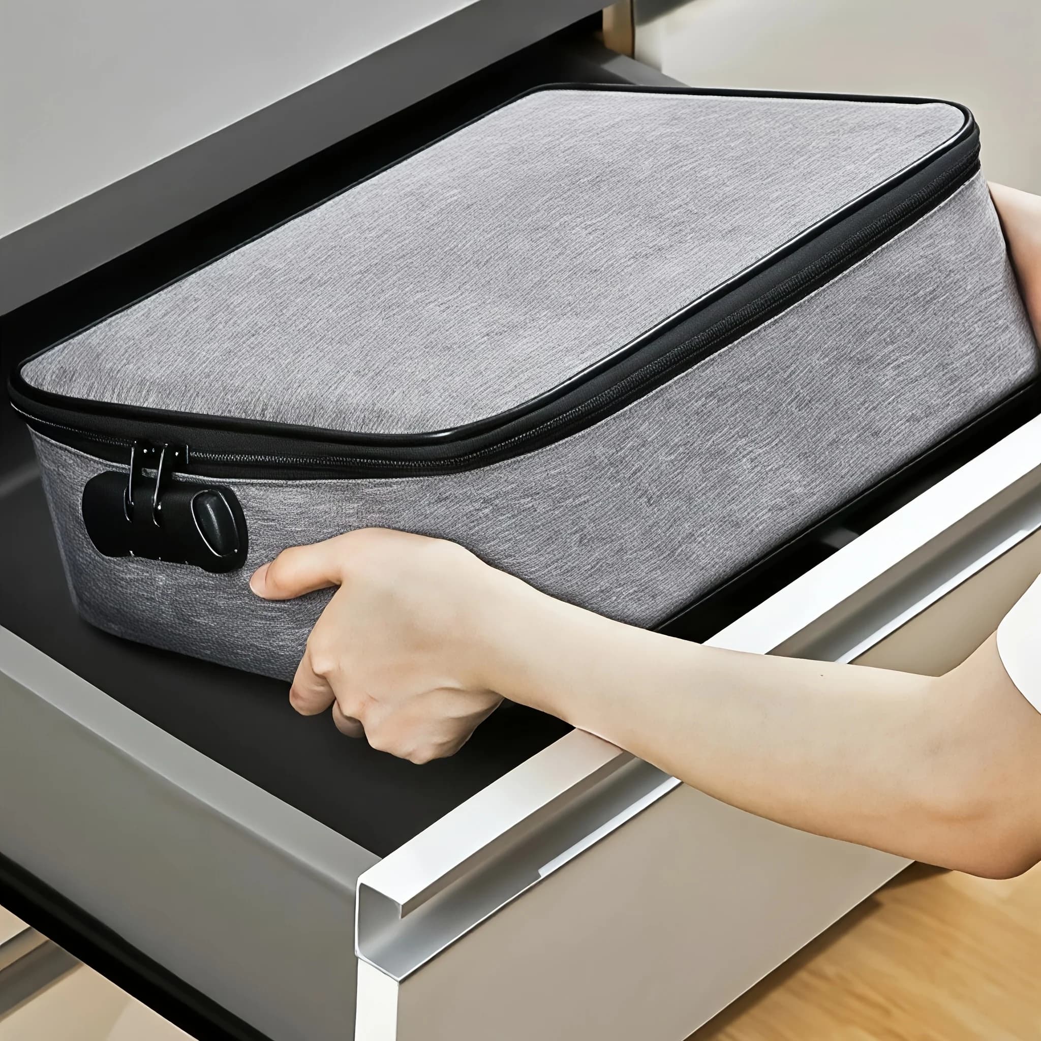 Borsa Portadocumenti con Chiusura, per Passaporti, Documenti, Biglietti, Carte di Credito, Certificati, Organizzatore per Ufficio, Accessori e Forniture
