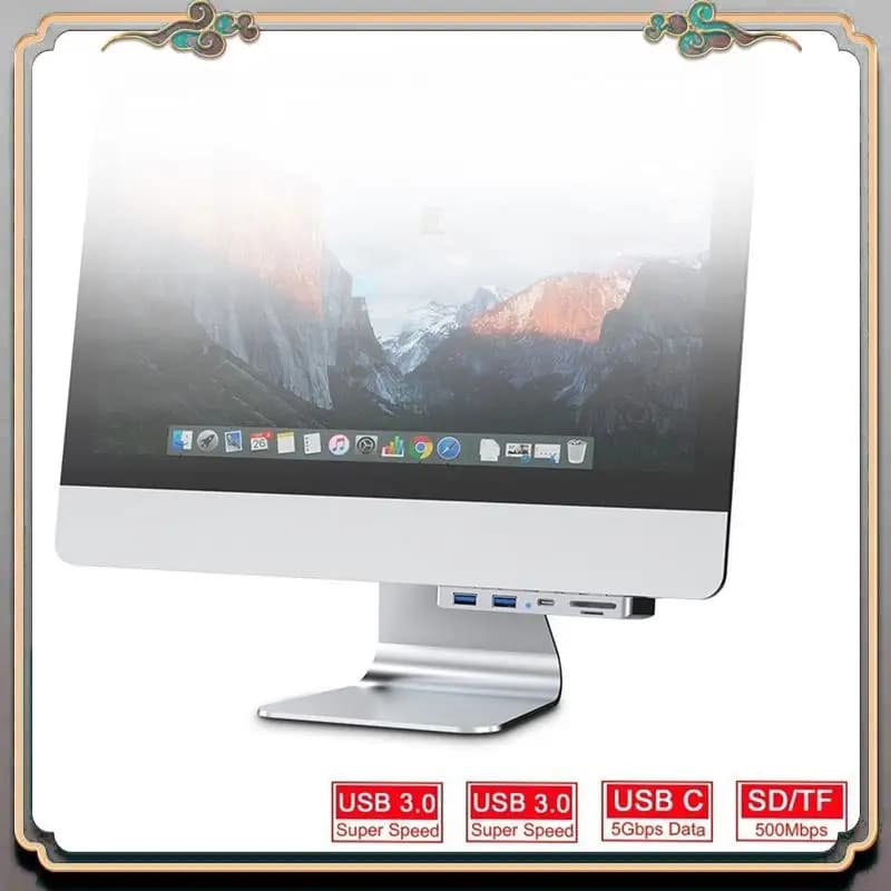 Durevole 5 in 1 per Imac USB 3.0 HUB con USB3.0 PD TF/SD Reader Card Splitter USB per 2012-2019 OS X 10.6 e versioni superiori