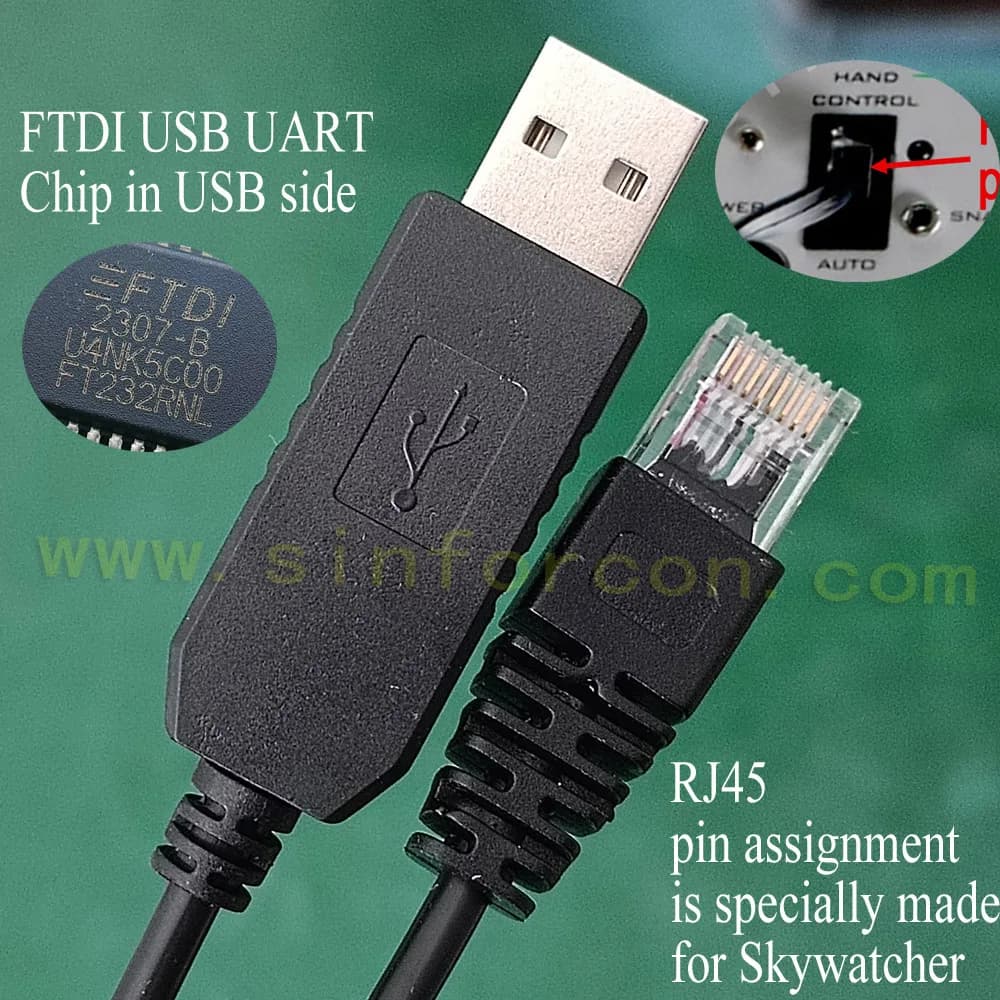 USB-RJ45/Skywatcher/telescopio/AZ EQ6R/HEQ5/EQ6/HEQ5pro/Asiair/PC/EQMOD/Goto/ASCOM/EQDirect/cavo/cavo