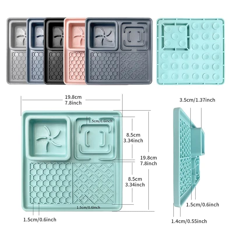 Pet Plate Slow Food Mat Platter Food Grade Silicone