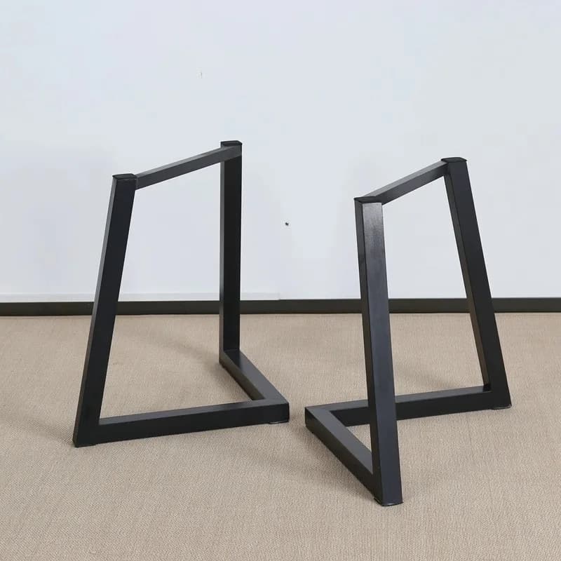 staffa per gamba in ferro battuto, treppiede per gamba da ufficio, struttura in legno massello di grandi dimensioni, tavolo treppiede in metallo personalizzato foo
