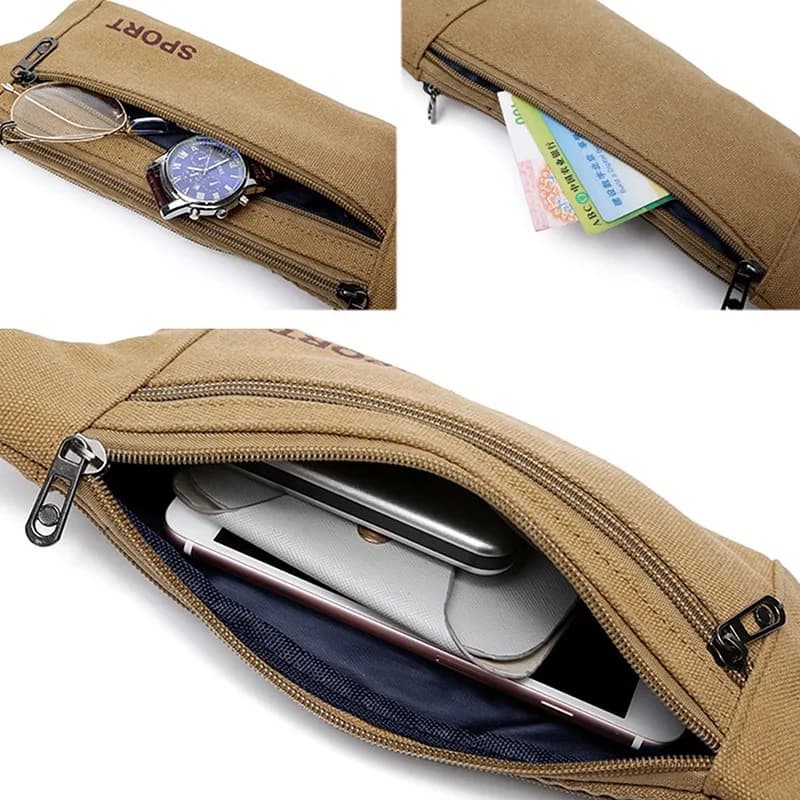 New Women Men Pack marsupio borsa in tela borsa da viaggio campeggio escursionismo tasca pancia custodia per monete del telefono