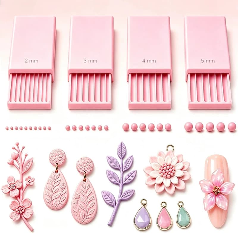 Bead Roller Clay Ball Maker 3D Clay Ball Maker Clay Gel Ball Maker Tool Soft Ceramic Roller Tool For Making Earrings Jewelry