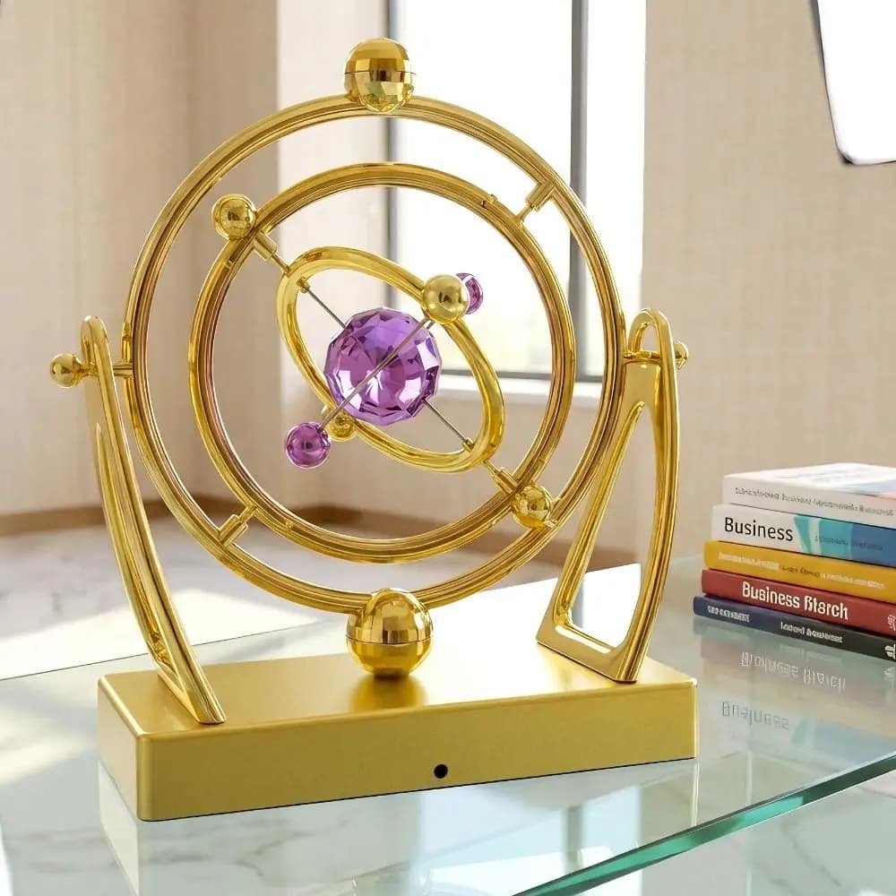 Modello 3D di Orbita Celeste a Pendolo Alimentato a Batteria, Macchina a Movimento Perpetuo con Bilanciamento Magnetico, Decorazione da Scrivania Creativa