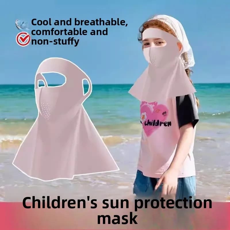 Solar Protective Kids Mask, Full Face Cover, Sunglasses, Prevention Scotting, Korean Style, Spring Summer