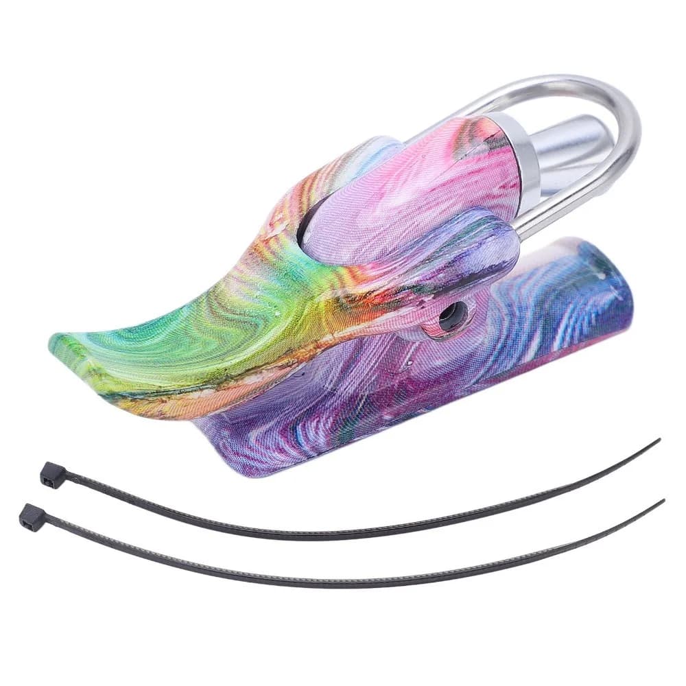 Grilletto in plastica per la pesca in mare 6*3.8cm con fascette stringicavo, pulsante a pollice per la pesca da surf, ausilio per la pesca da riva e spiaggia
