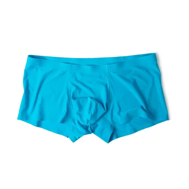 Boxer da uomo in seta di ghiaccio intimo senza cuciture mutandine maschili sexy solido seta di ghiaccio confortevole traspirante Calzoncillo Hombre mutande da uomo