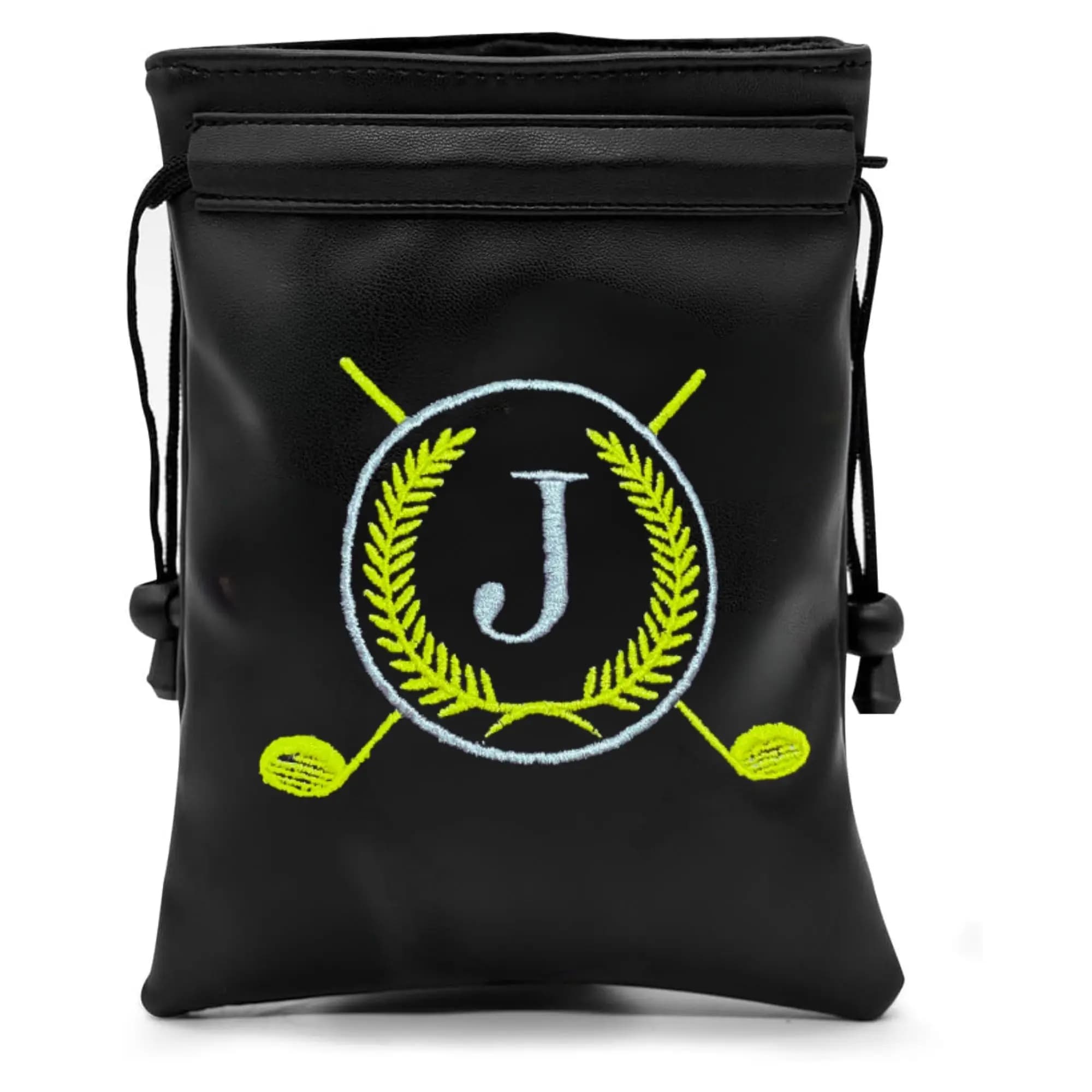 Divertente Borsa Portaoggetti da Golf, Pochette in Pelle PU per Tee da Golf con Chiusura a Coulisse, Borsa Portatile per Palline da Golf