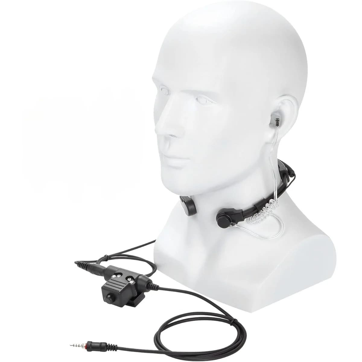Microfono a Vibrazione per Gola 7.1mm Telescopico U94 con Tasto PTT e Riduzione del Rumore per Yaesu Vertex VX-6R VX6R VX7R FT270 270R VX127 VX170