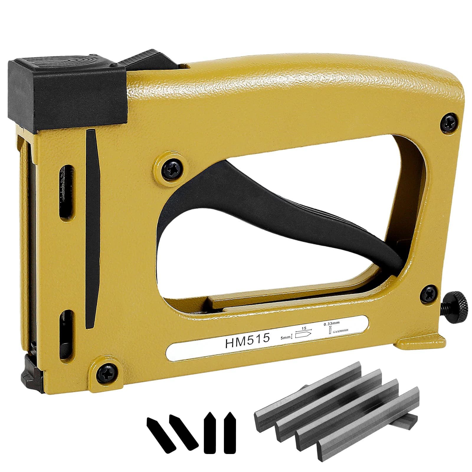 Pistola Sparachiodi per Lavorazione del Legno, Arredamento e Costruzioni Pesanti, Graffettatrice per Cornici con Graffette, Utensile Manuale in Metallo