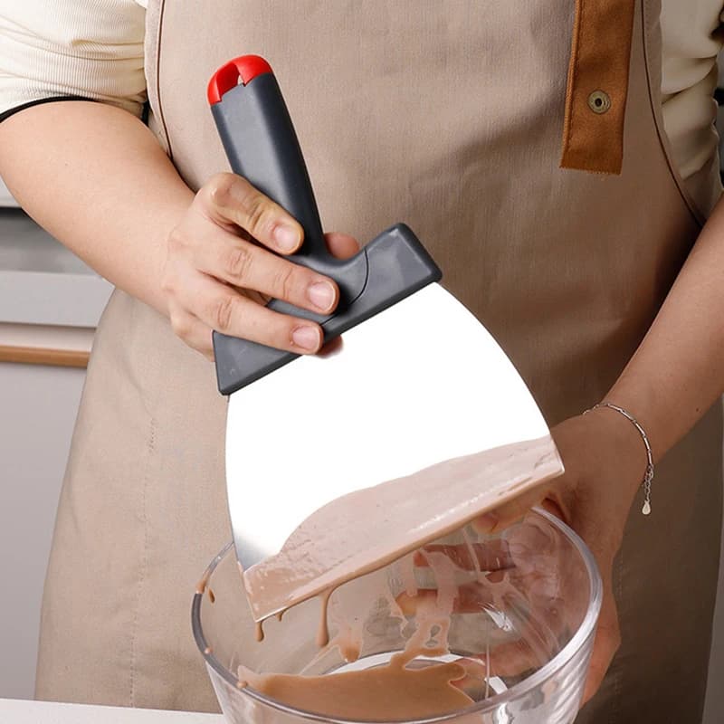 Spatola per rivestimento raschietto per pasta in acciaio inossidabile per raschietto per cioccolato Accessori da cucina Strumenti di cottura per torte Gadget da cucina