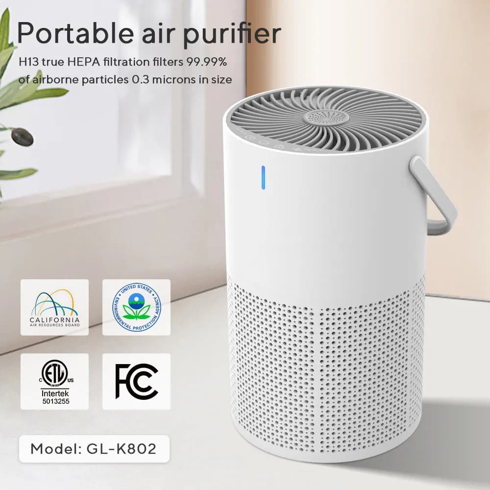 Purificatore d'Aria a Tre Strati Youpin con Pad Aromatico per Diffondere Fragranze, Funzionamento Silenzioso a 22dB per Purificazione Discreta nelle Case Familiari