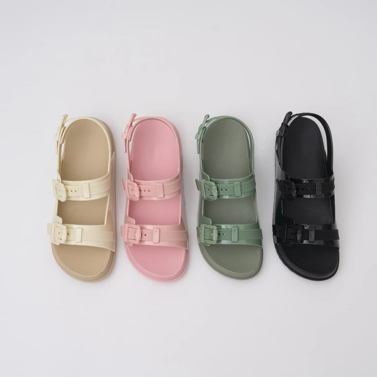 Estate 2026 Sandali delle nuove donne Ault Girls Doppio petto Moda casual Sandali in gelatina Signore antiscivolo Scarpe da spiaggia romane 36-40