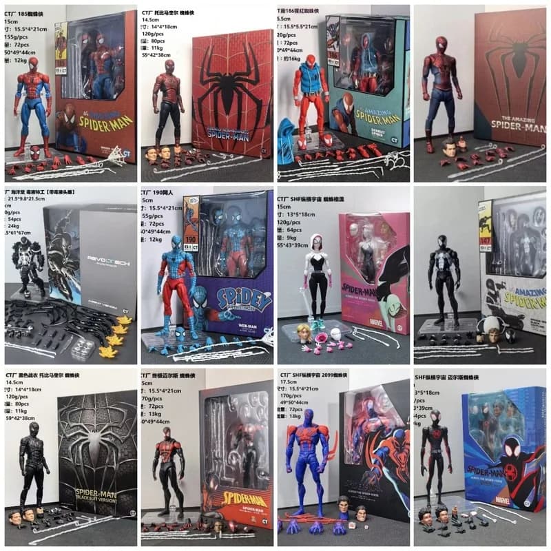 Ct Toys Spiderman Mafex 001 Peter Parker Andrew Garfield L'incredibile Spider-Man Shf Anime Action Figure Personalizzato Ct Factory
