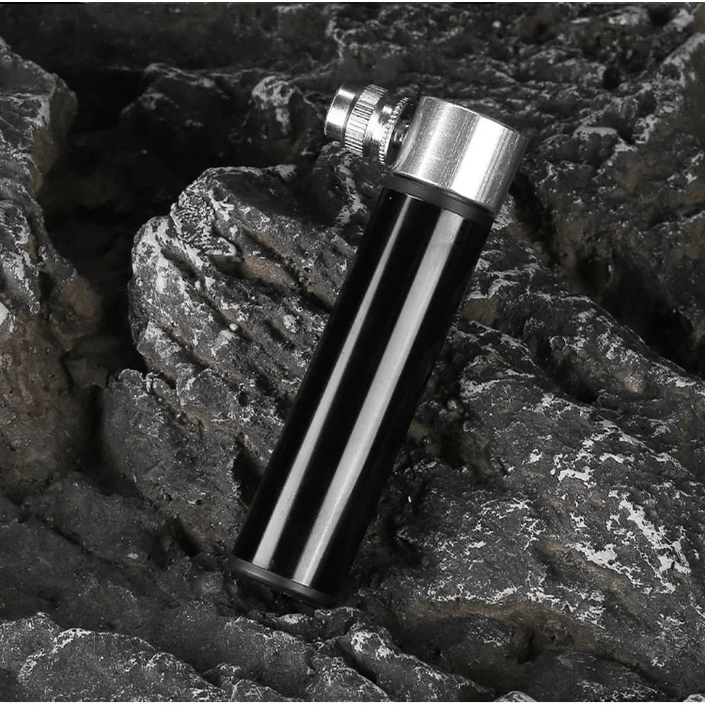 Portable Aluminum Alloy Mini Bike Pump with Detachable Hose and 120 PSI High Pressure Output for Easy Outdoor Inflation