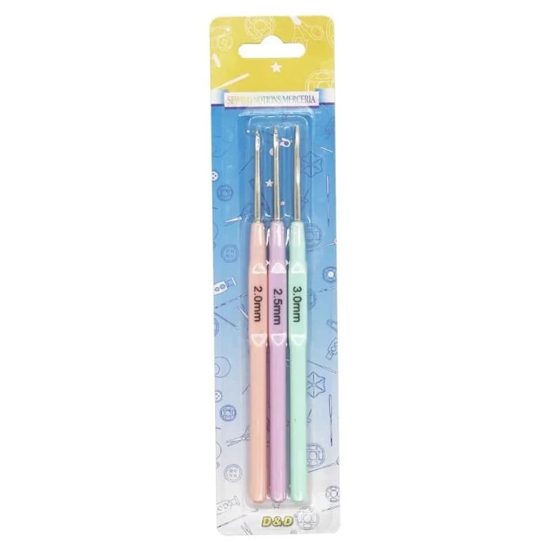 3 Pieces/set Knitting Tools, Sweater Hooks, Douyin Explosion Plastic Handle Sweater Needles, Colored Wool Needles Knitting Set
