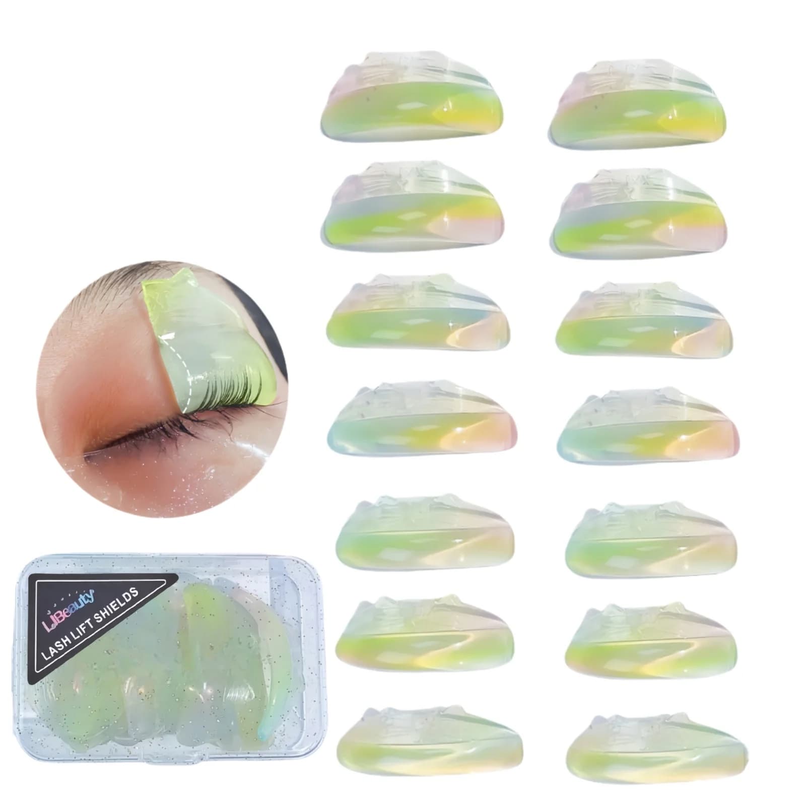 Libeauty C Curl Cat Shape Silicone Eyelash Perm Pad Eyelashes 3D Elevator Shield Lift Folders Accessories Makeup Tools