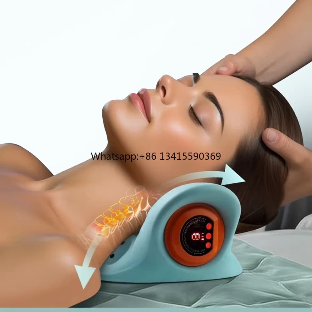 Deice di trazione rilassante elettrico ricaricabile per collo e spalle per alleviare il dolore, calore del collo elasticizzato dei tessuti profondi