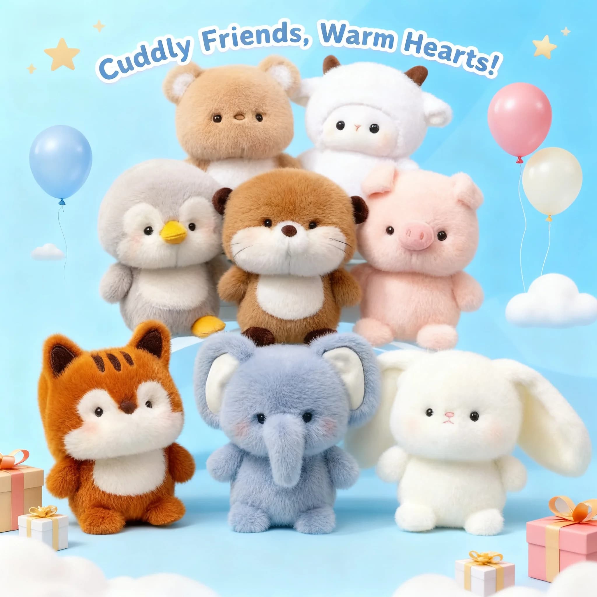 Peluche Capibara Elefante da 16 cm, Simpatico Cuscino Animale di Peluche, Orsetto Giocattolo per Dormire, Regalo per Bambini