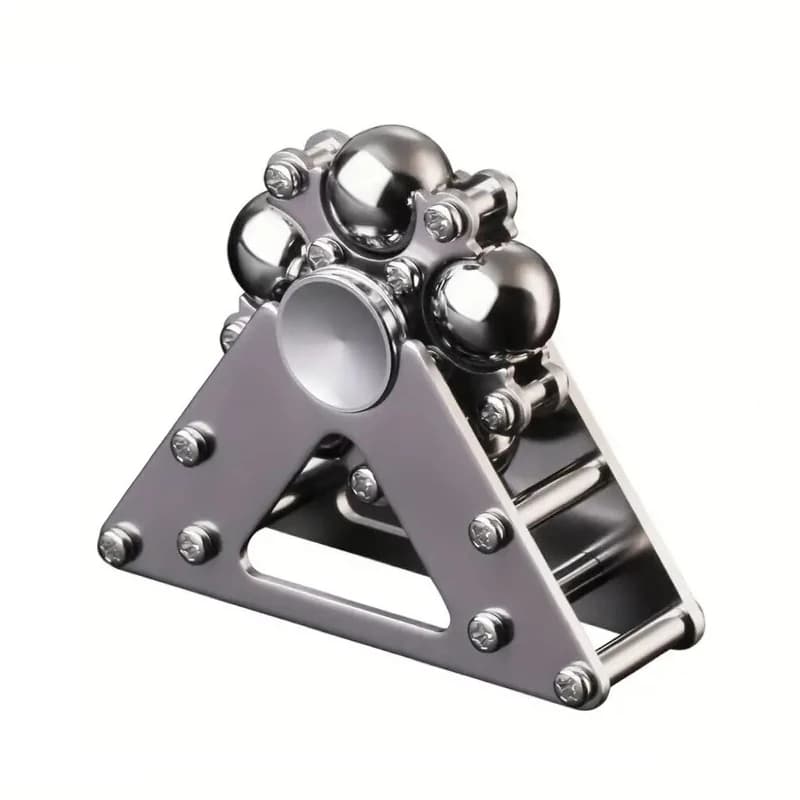 Spinner a mano Sfera in acciaio Ruota panoramica 2 Punta delle dita EDC Giocattoli per adulti Fidget Five Bead Finger Gyro 686 Cuscinetto silenzioso Acciaio inossidabile