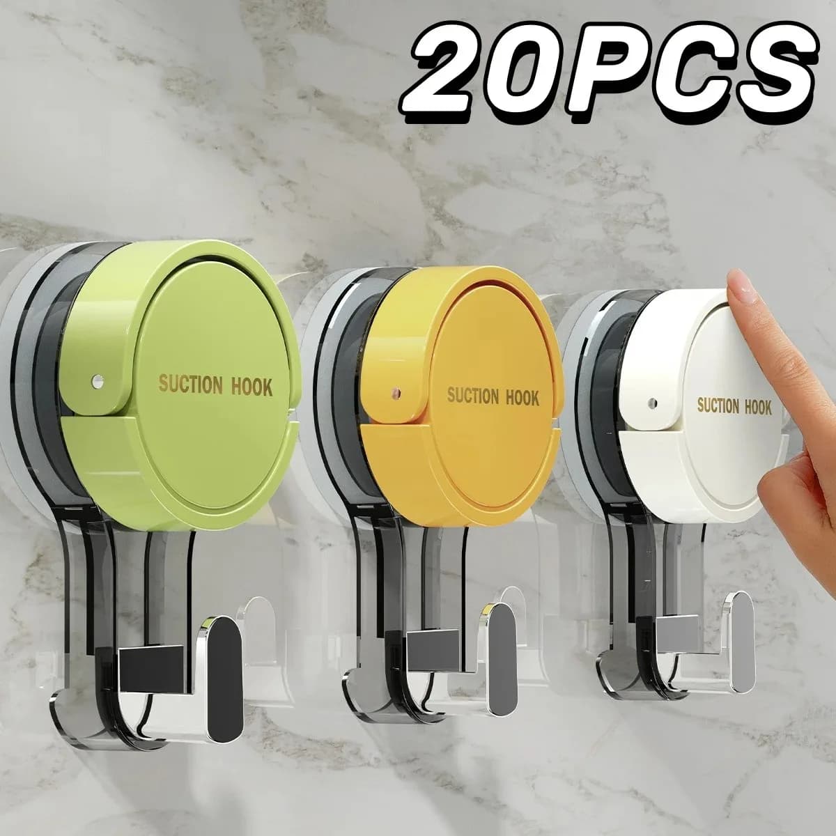 1-20 Pezzi Ganci a Ventosa Riutilizzabili, Robusti, Impermeabili, per Bagno, Porta Asciugamani, Appendiabiti, Accessori