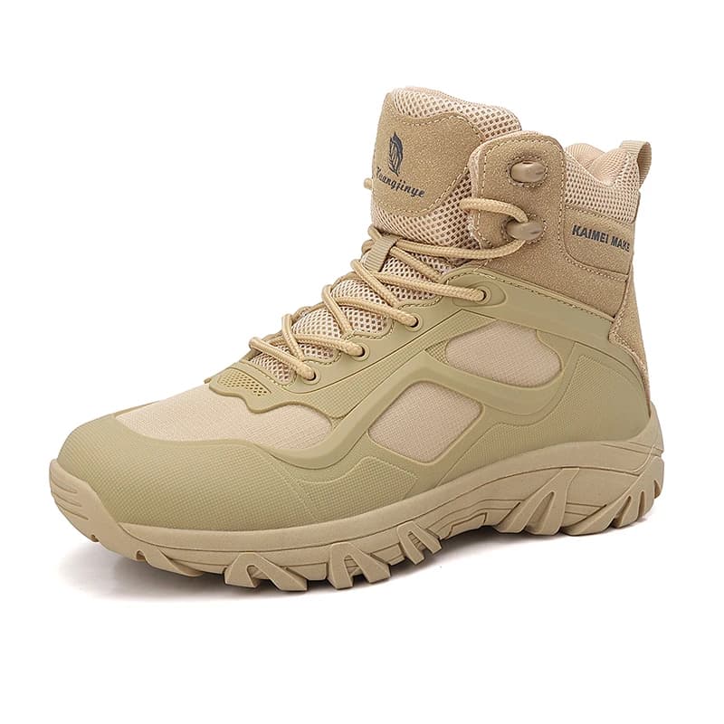 Large Size Men's Waterproof Desert Boots Non-Slip Hiking Ankle Boots Outdoor Training Trekking Shoes High Top Men's Boots