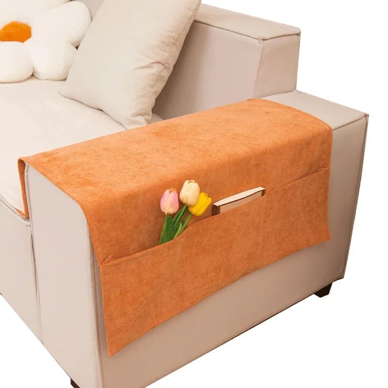 Side pockets for sofa cover to store objects Organizer to hang at the house Magazines Books Snack Arm Organizer for sofa with remote control