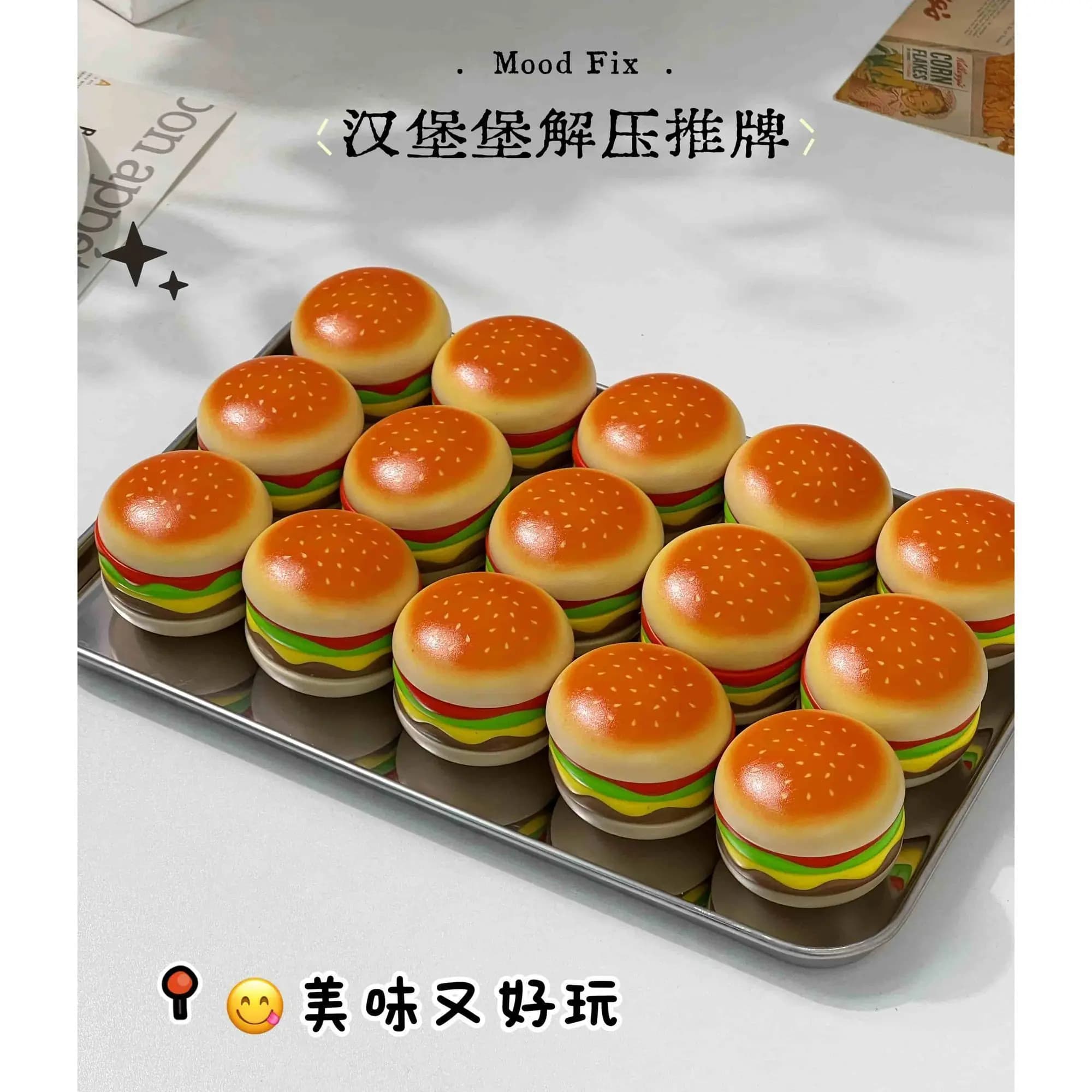 [EDC] Fidget Spinner Magnetico a Forma di Hamburger PaPa Brand per Mescolare Carte, Antistress, Regalo Divertente