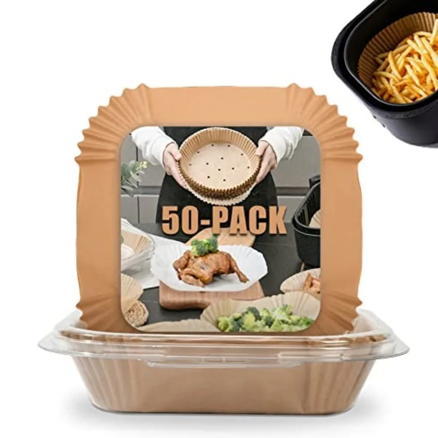 [3-Size] Air Fryer Disable Pr Liner Square Compate wit COSORI Airfryer Toaster Oven, Non-stick Air Fryers Parcment Pr ing Acces