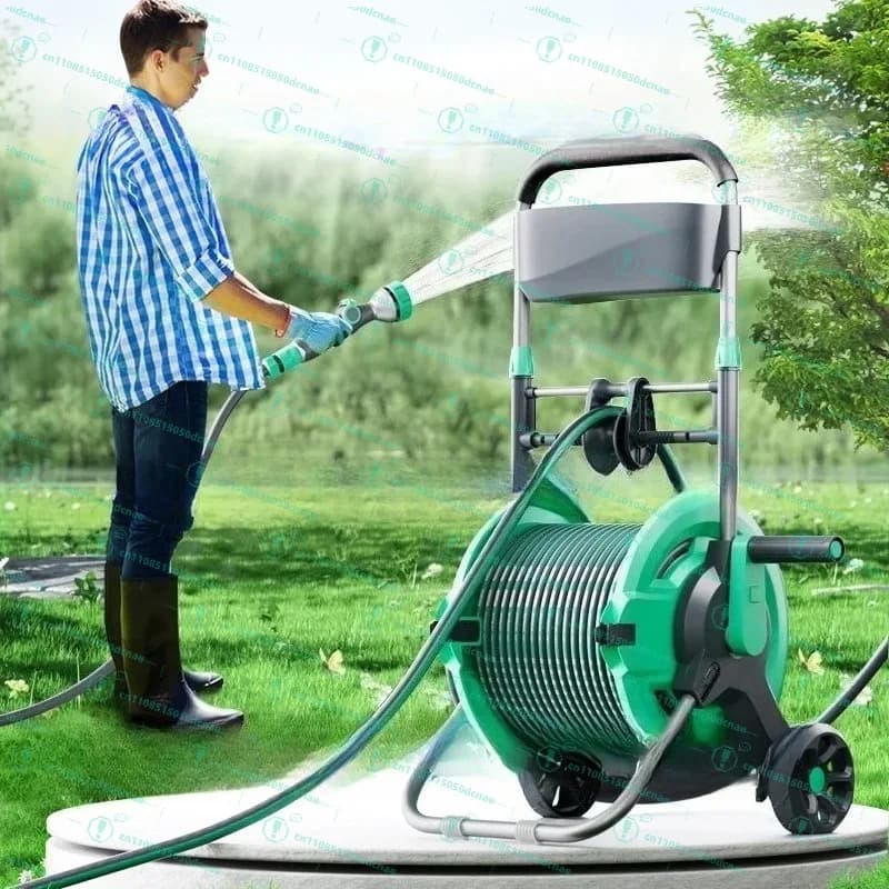 Avvolgitubo Automatico Retrattile per Impieghi Gravosi, Avvolgitubo da Giardino Mobile