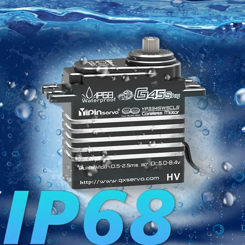 GXservo 45kg Servo impermeabile PWM Servomotori digitali Motore coreless Servo dente obliquo a coppia elevata per robot auto Rc 1/8 1/10 1/12