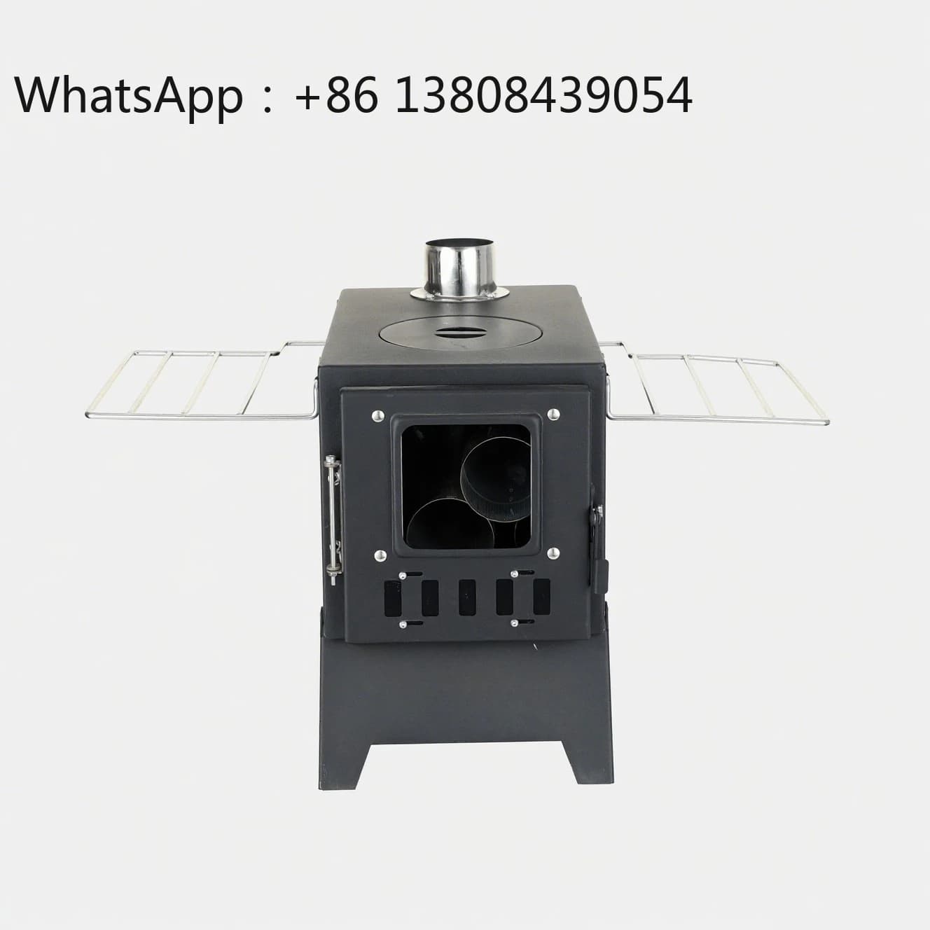Fornello da Campeggio Portatile in Acciaio Inox Personalizzato per Tutte le Stagioni, Design Integrato per Riscaldamento Tenda
