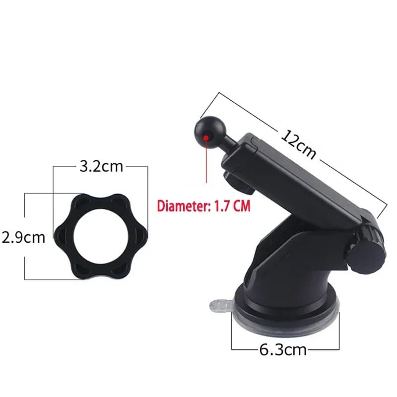 Accessori per supporto per telefono per auto da 17 mm Ventosa Supporto per telefono cellulare per auto Base con testa a sfera per supporto per telefono sul cruscotto del parabrezza dell'auto
