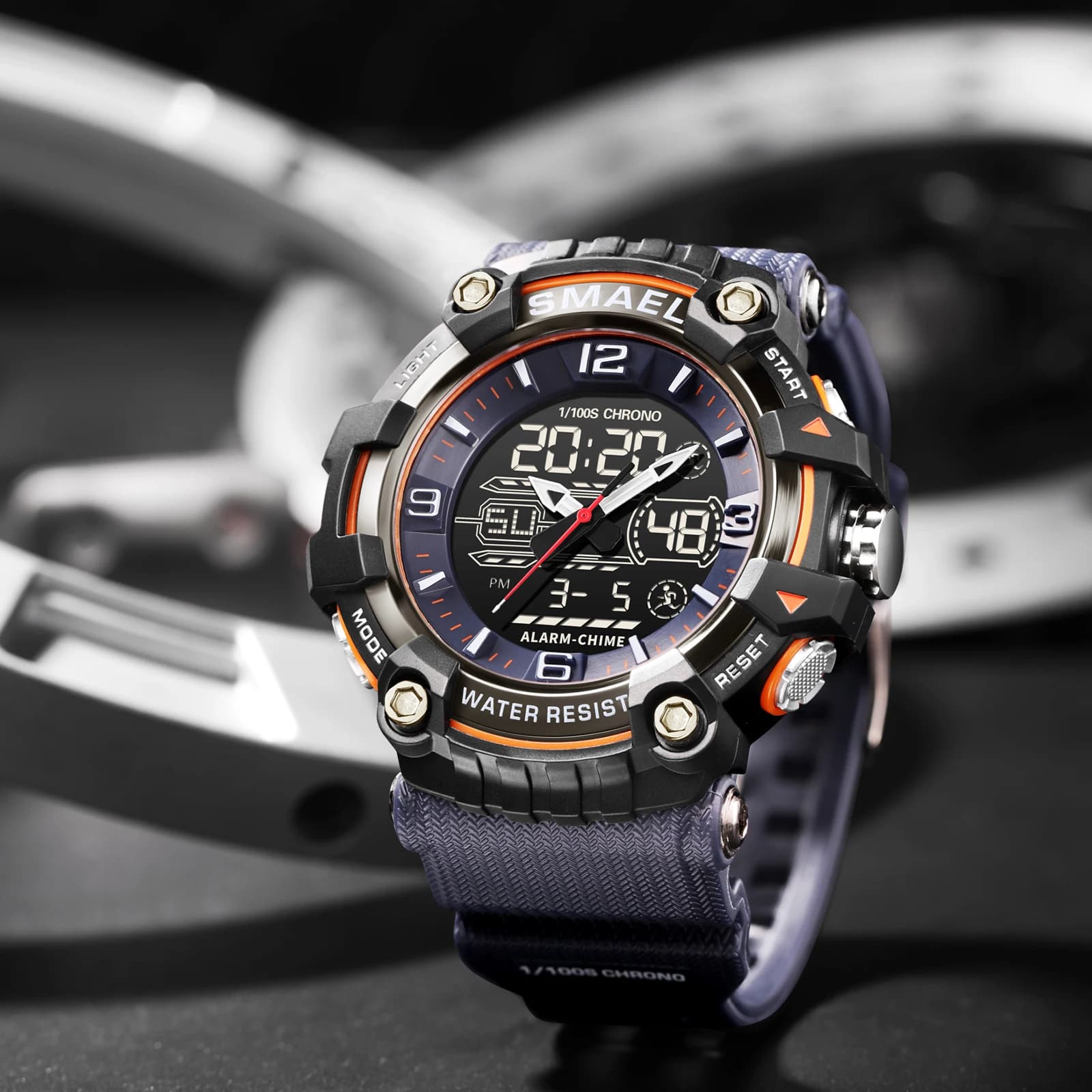 SMAEL Watch Men Sport Alarm Clock for Men 50M Waterproof Wrist Watch 8089 Men's Watch Brand Original Quartz Sport Watch