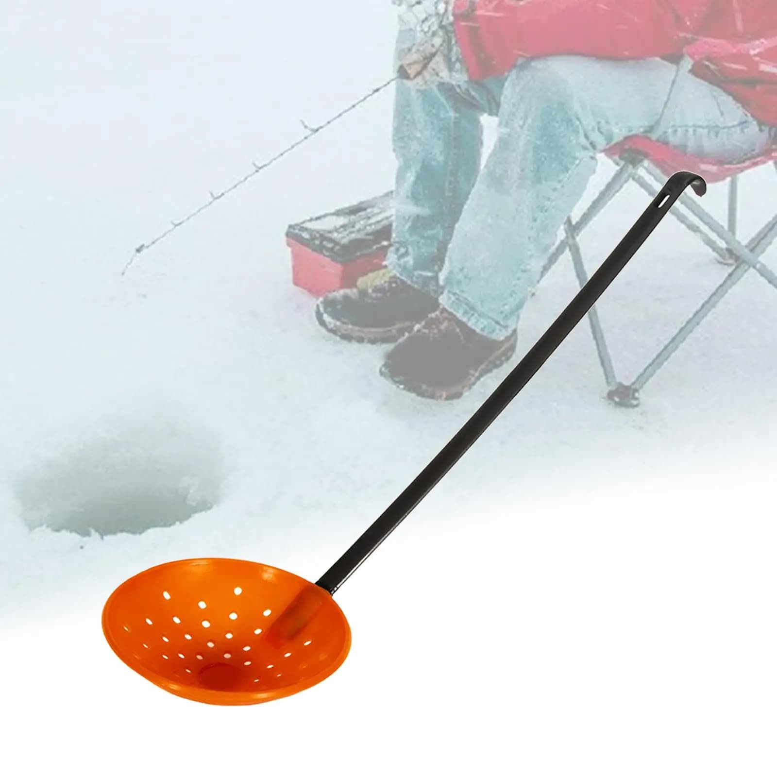 Cucchiaio Telescopico Pieghevole per Pesca sul Ghiaccio, Rete Leggera per Conservare i Pesci, Accessorio per la Pesca