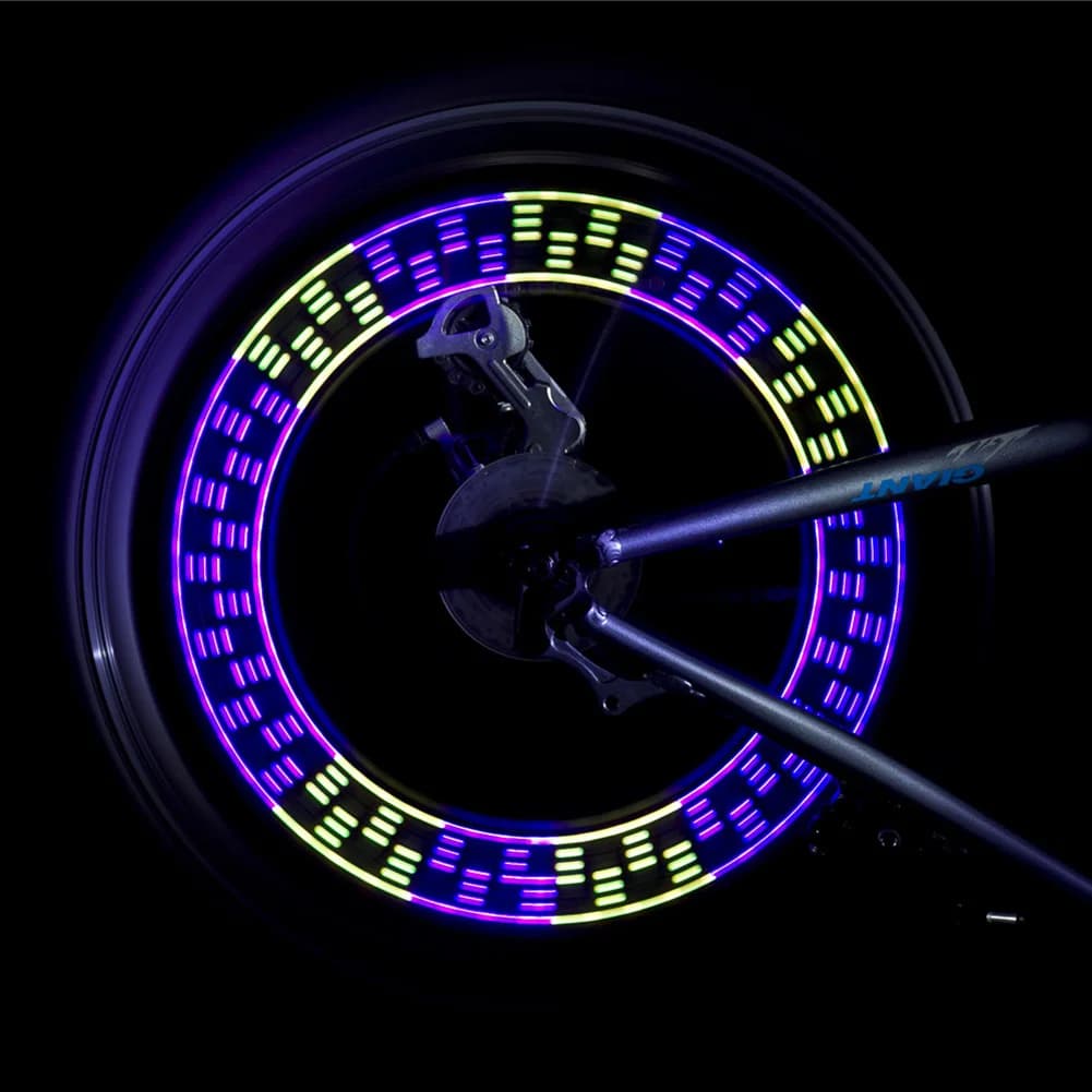14 RGB LED Ciclismo Ruota per bicicletta Luce per raggi MTB Lampade di avvertimento di sicurezza per bici da strada