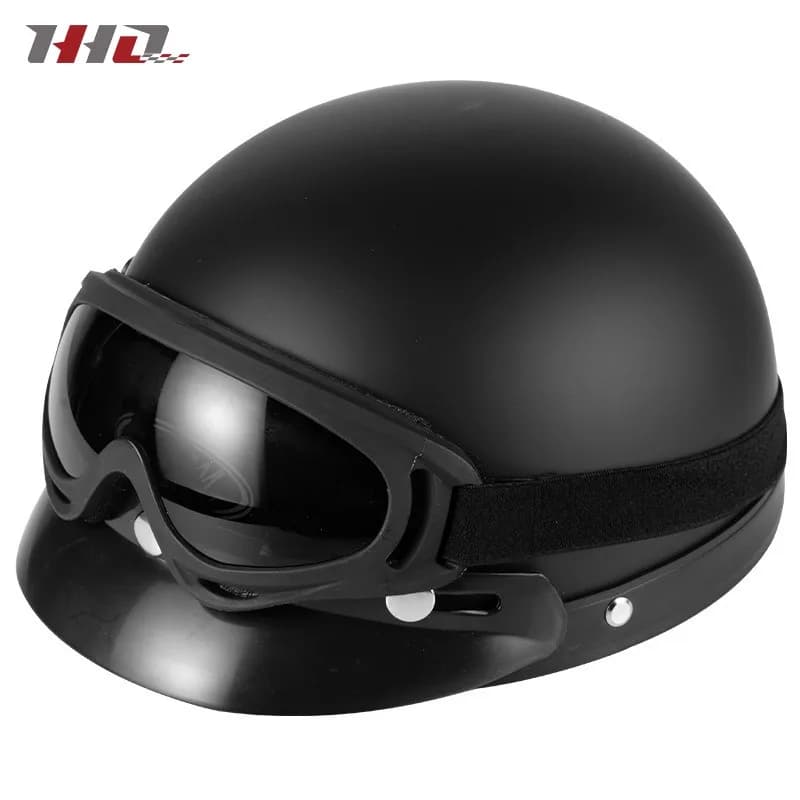Retro half helmet for cycling, leather helmet with ear and neck protection, suitable for all seasons, safety helmet for men and