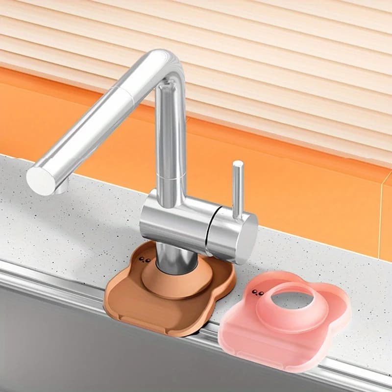 Tappetino di scarico per rubinetto in silicone per cucina e bagno: paraspruzzi, raccoglitore d'acqua, stendino per utensili, perfetto per la cucina