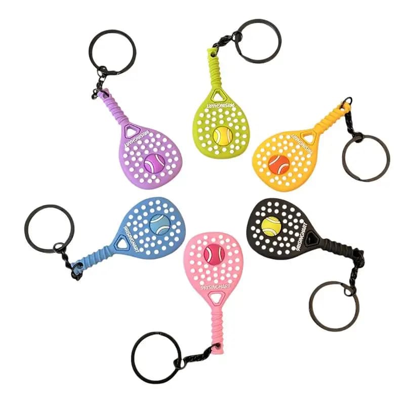 Creative PVC Keyring Shape Tennis Rack, Soft Rubber Pendant for Bag, Fashion Decoration, Gift