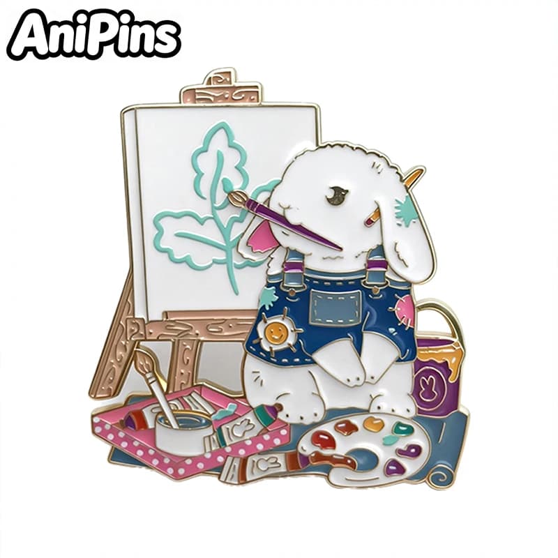 AniPins Adorabili Spille a Forma di Coniglio, Immagini Divertenti, Rara Spilla a Forma di Coniglio Animale per Vestiti, Zaini, Badge, Gioielli alla Moda, Regali