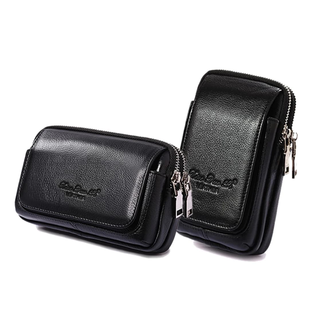Men's Genuine Leather Waist Waist Bag, Belt Bag, Cigarette Identity Card Holder, Pocket Case, Cell Phone Case/Mobile