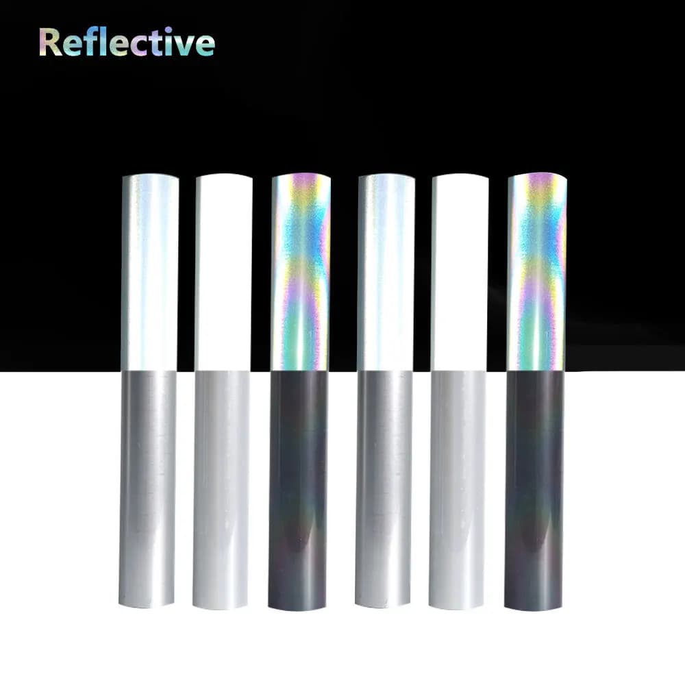 Reflective HTV Vinyl,Heat Transfer Vinyl for T Shirt, Iron On Vinyl For All Cutter Machine, Easy to Cut &Weed