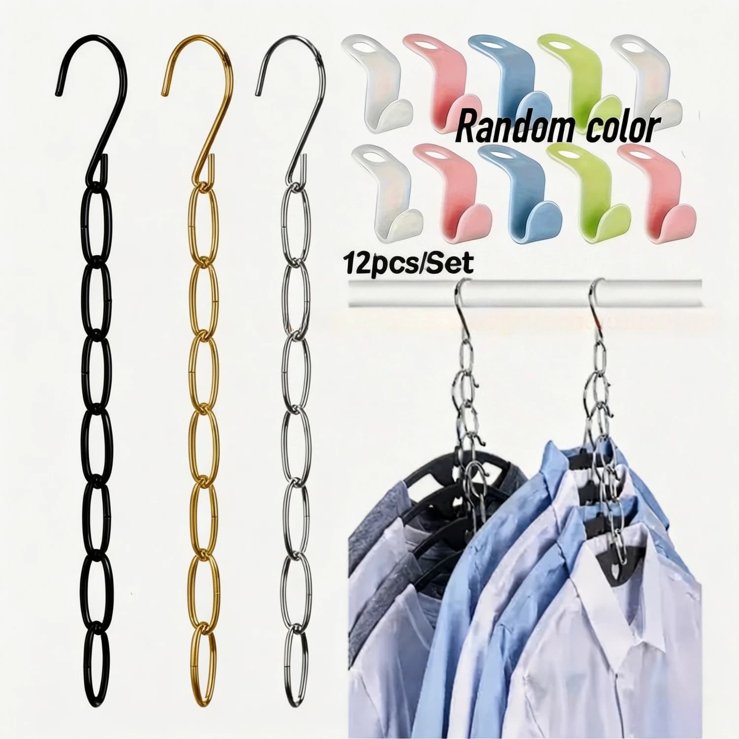 3pcs, Plastic 23-Hole Foldable Hangers, Heavy Duty Space Saving Clothes Organizer Hangers, For Room, Closet, Wardrobe, Home & Dor
