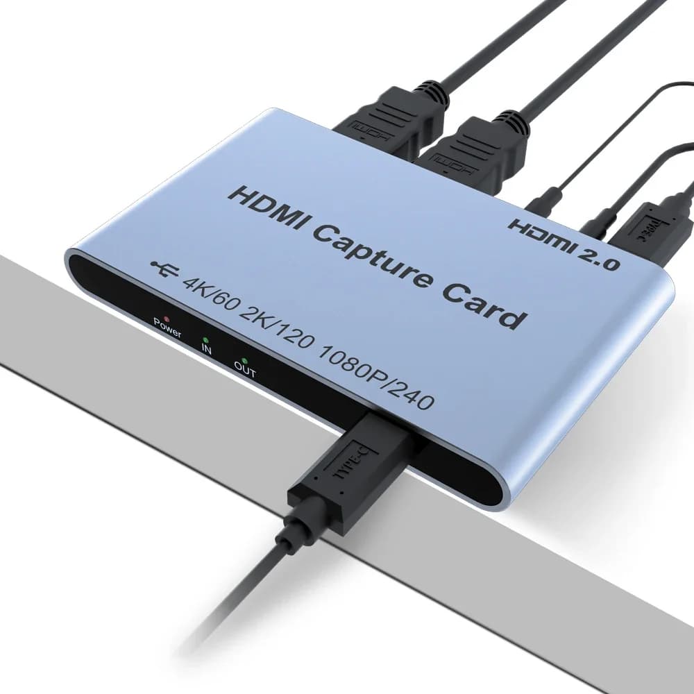 Nuova Scheda di Acquisizione Video USB 3.0 2026, 1080P 60Fps, Scheda di Acquisizione HDMI 4K, Scheda di Acquisizione Video HDMI 4K per Registrazione Video e Streaming Live