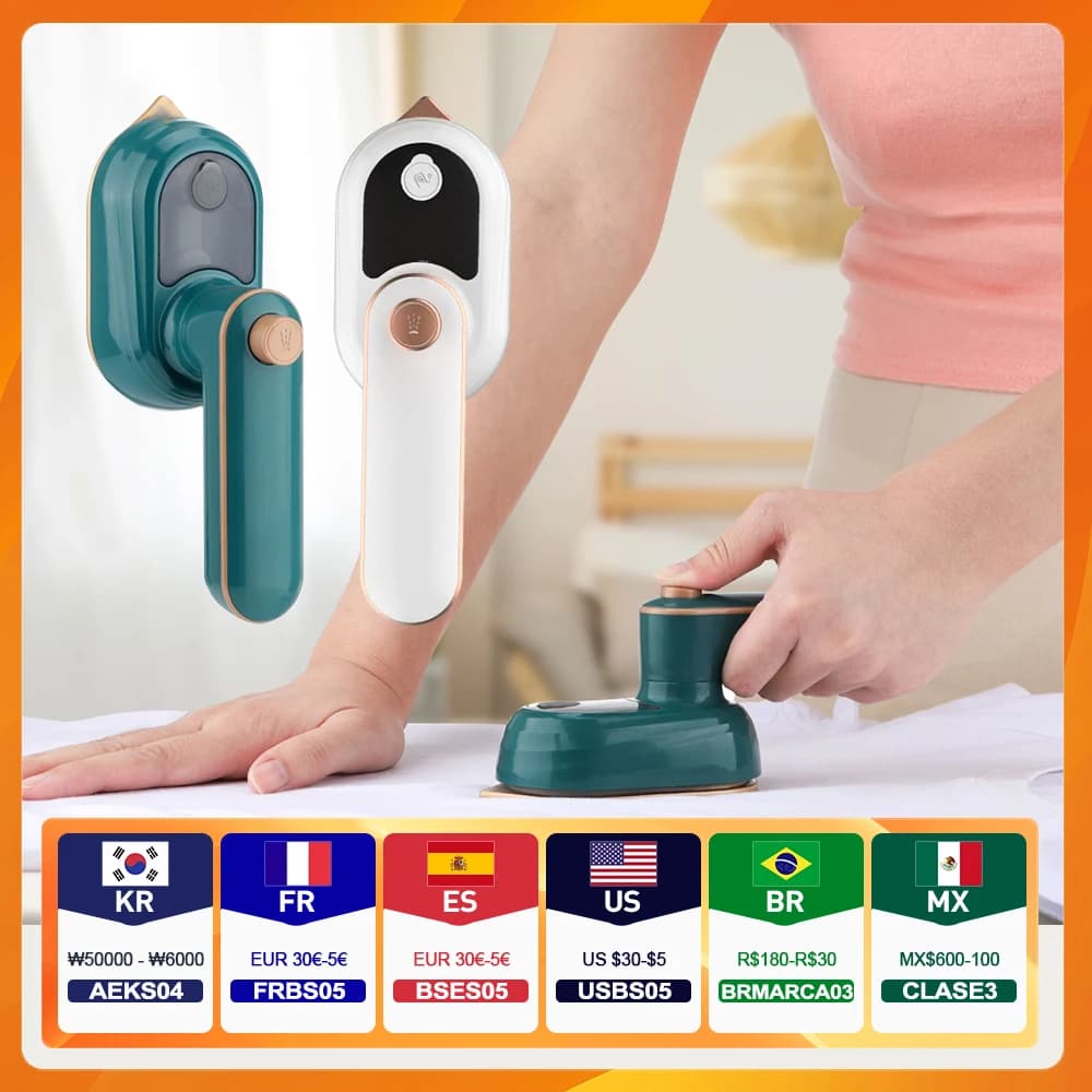 Piroscafo piccolo per vestiti Piroscafo portatile per indumenti per viaggi a casa Piroscafo portatile per tessuti a riscaldamento rapido degli anni '20 con serbatoio dell'acqua da 50 ml