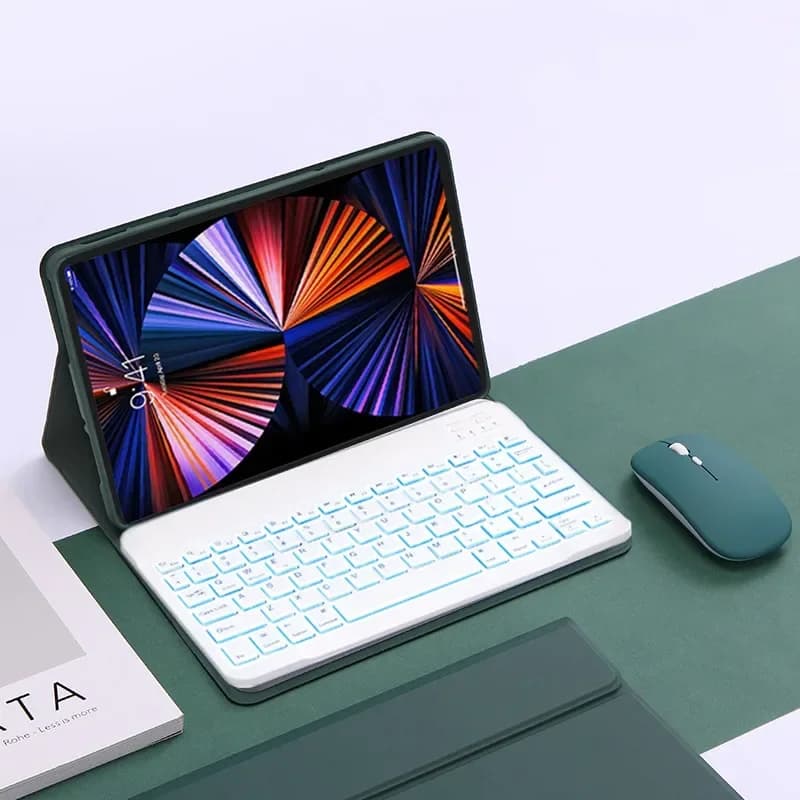 Custodia per tastiera retroilluminata per Lenovo Tab Plus Studio 2024 Tablet protettivi da 11,5 pollici Cover per tastiera per Tab Plus TB351FU Funda