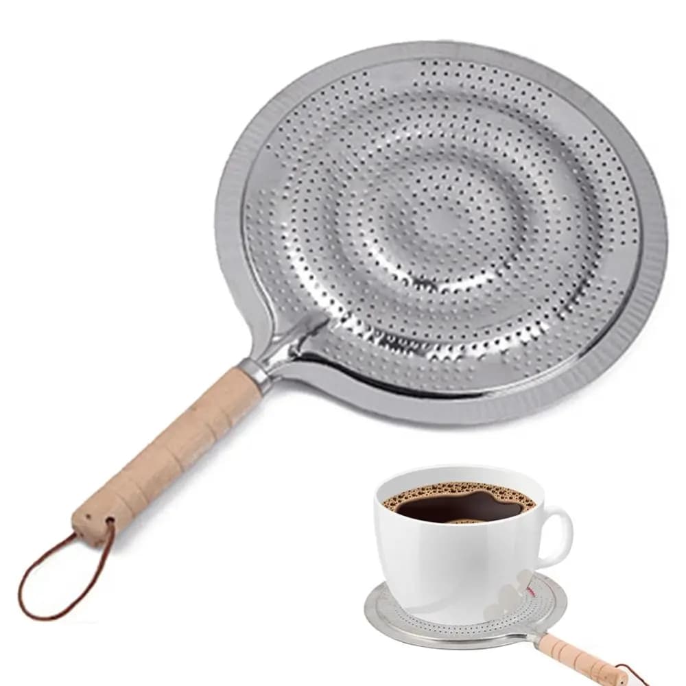 Metallo 21 centimetri Anello di Cottura Tappetini Isolanti Termici Manico In Legno Utensili Da Cucina Diffusore di Calore Gas/Elettrico/Fornello A Induzione Stufa Padella