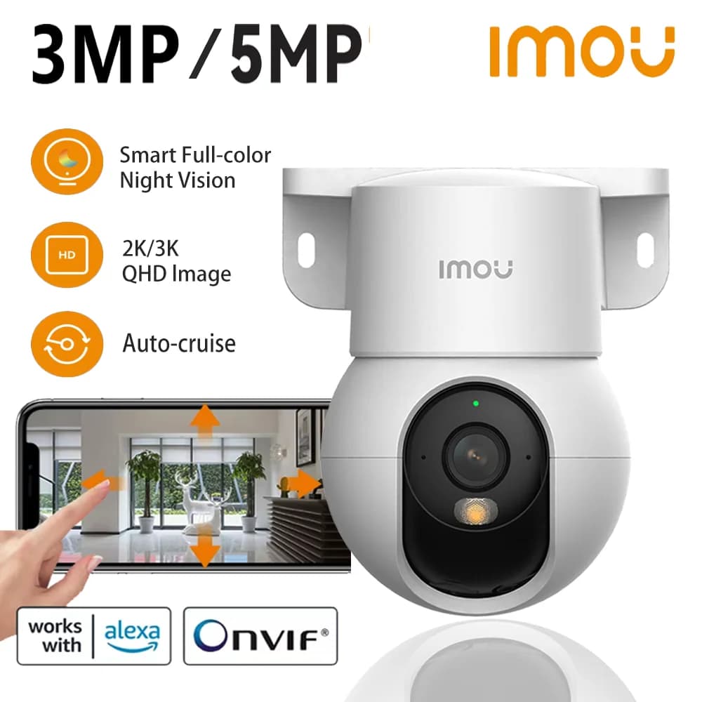 Telecamera IP IMOU Ranger Mini 3/5MP 360 ° Rilevazione umana Baby Monitor Sicurezza domestica Visione notturna Sorveglianza Telecamera Wi-Fi wireless